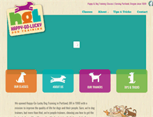 Tablet Screenshot of happygoluckydog.com